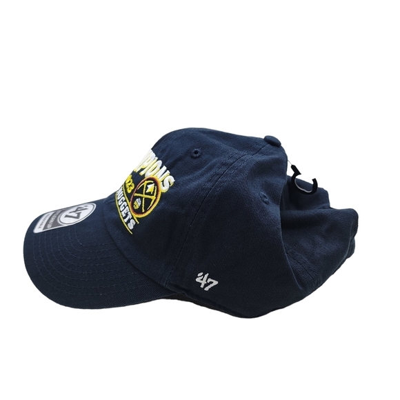 '47 Men's Denver Nuggets 2023 NBA Champions Slant Clean-Up Adjustable Hat - OSFA - Picture 5 of 8
